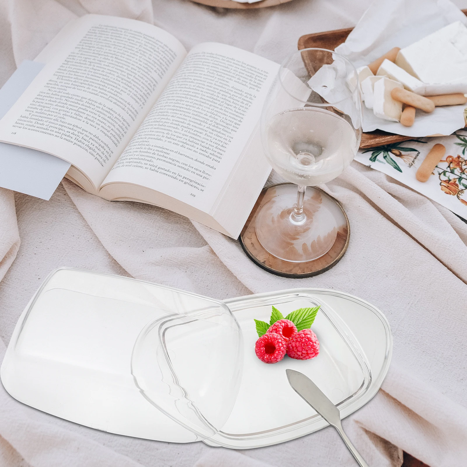 

Коробка для хранения продуктов премиум-класса с крышкой, бытовая посуда, контейнер для масла для дня рождения, банкета, пылезащитный сыр, защита от насекомых