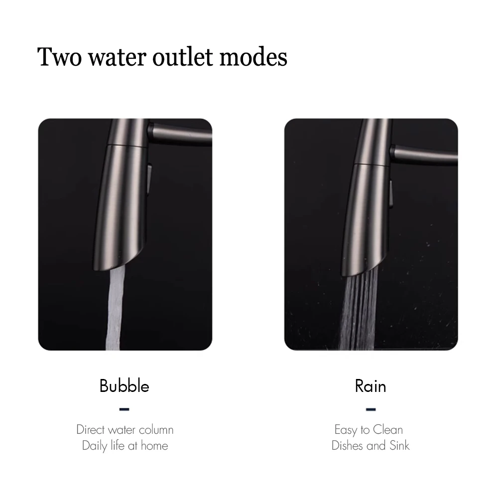 Pull Out Sensor Kitchen Faucet Single Handle Digital Display Pull Sprayer Tap Mounted Sink Mixer