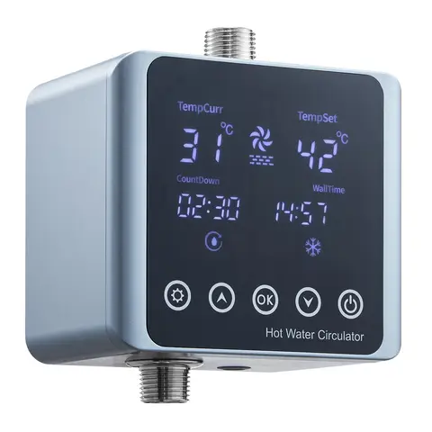 SucceBuy Digital Smart Instant Hot Water Recirculating Pump Kit with Built-in Thermostat Timer Digital Screen for Water Heaters