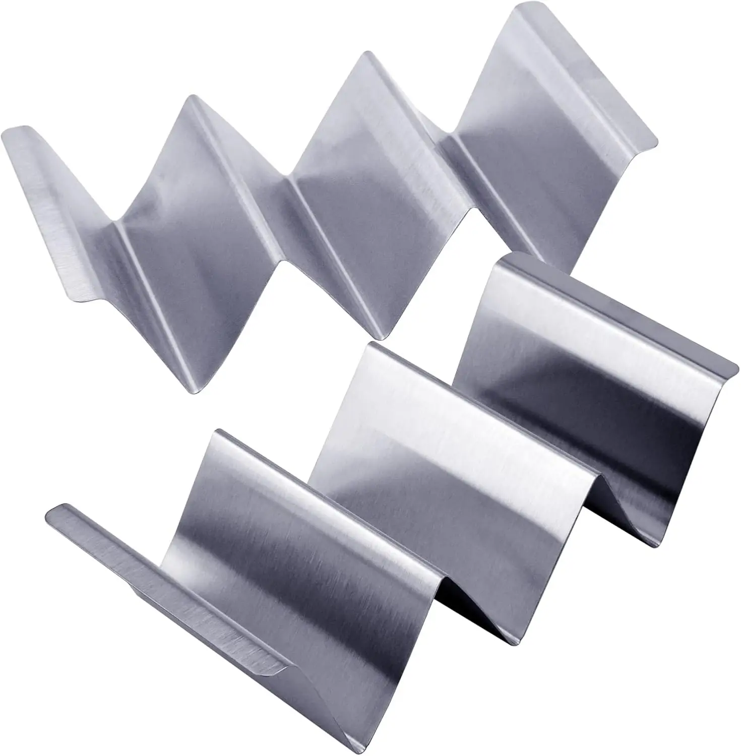 

Stainless Steel Taco Holder for 3 Tacos with Handle, Oven and Dishwasher Safe, Set of 2