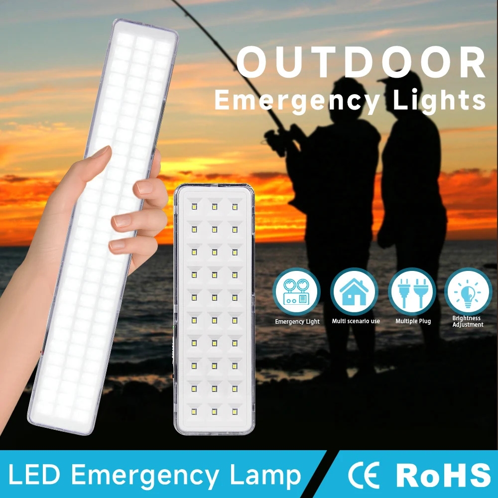 30 90 LED Emergency Light Handheld Firefighting Lamp Wall Mount Emergency Evacuation Light Night Hangable Camping Lantern