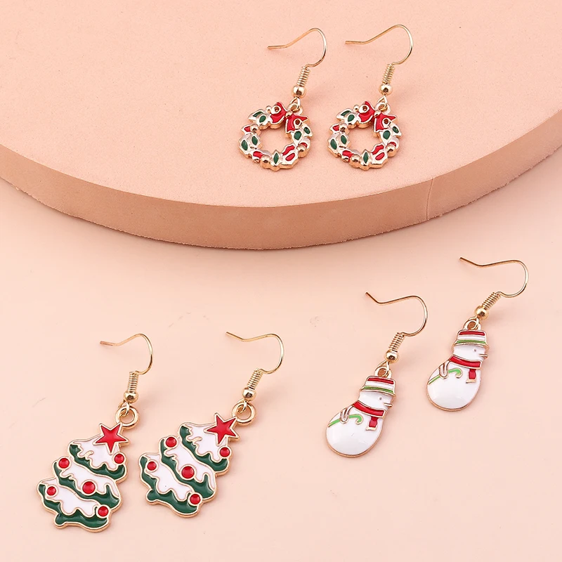Modische Weihnachts-Ohrringe für Damen, Weihnachtsbaum-Hängeohrringe, Mädchen-Neujahrsfest-Schmuck, Geschenke – Detail 30