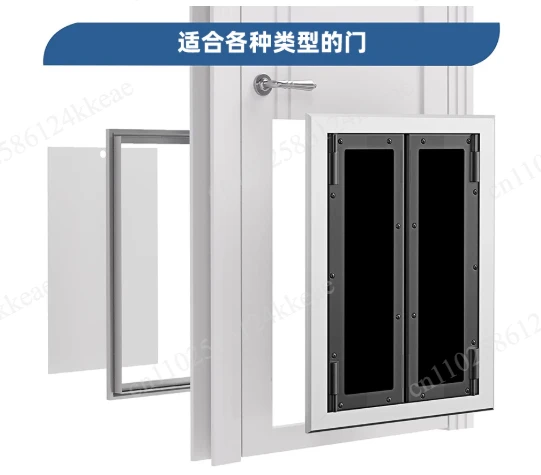Dogs Door with Flap Heavy Duty Doors Large Aluminum Pet Door Energy Efficient Durable for Exterior Outdoor Indoor Wall Door