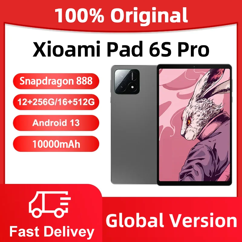 

Планшет 6S Pro, 11 дюймов, HD,4K PC, 16 Go + 1 To, 2024 мА · ч, Android 14, флэш-интерфейс, WiFi, глобальная версия, 20000 Оригинал Mi Tab