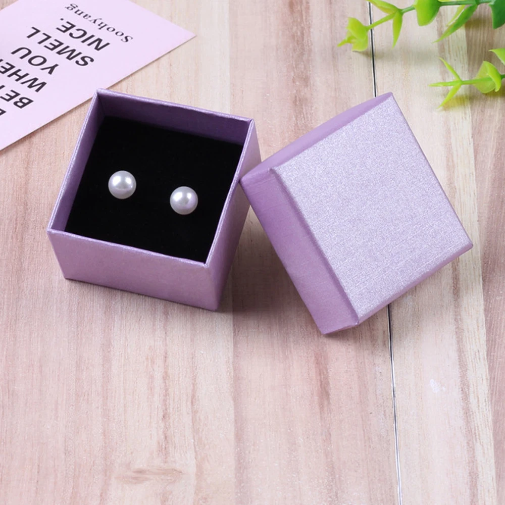 5 Stück 5 x 5 x 3 cm Ringbox, Hochzeitsgeschenke, Mädchen, Geschenk, Schmuck, Ohrstecker, Schmuck-Display, Aufbewahrung, Papier, Karton, Taschen, Beutel, Organizer – Detail 10