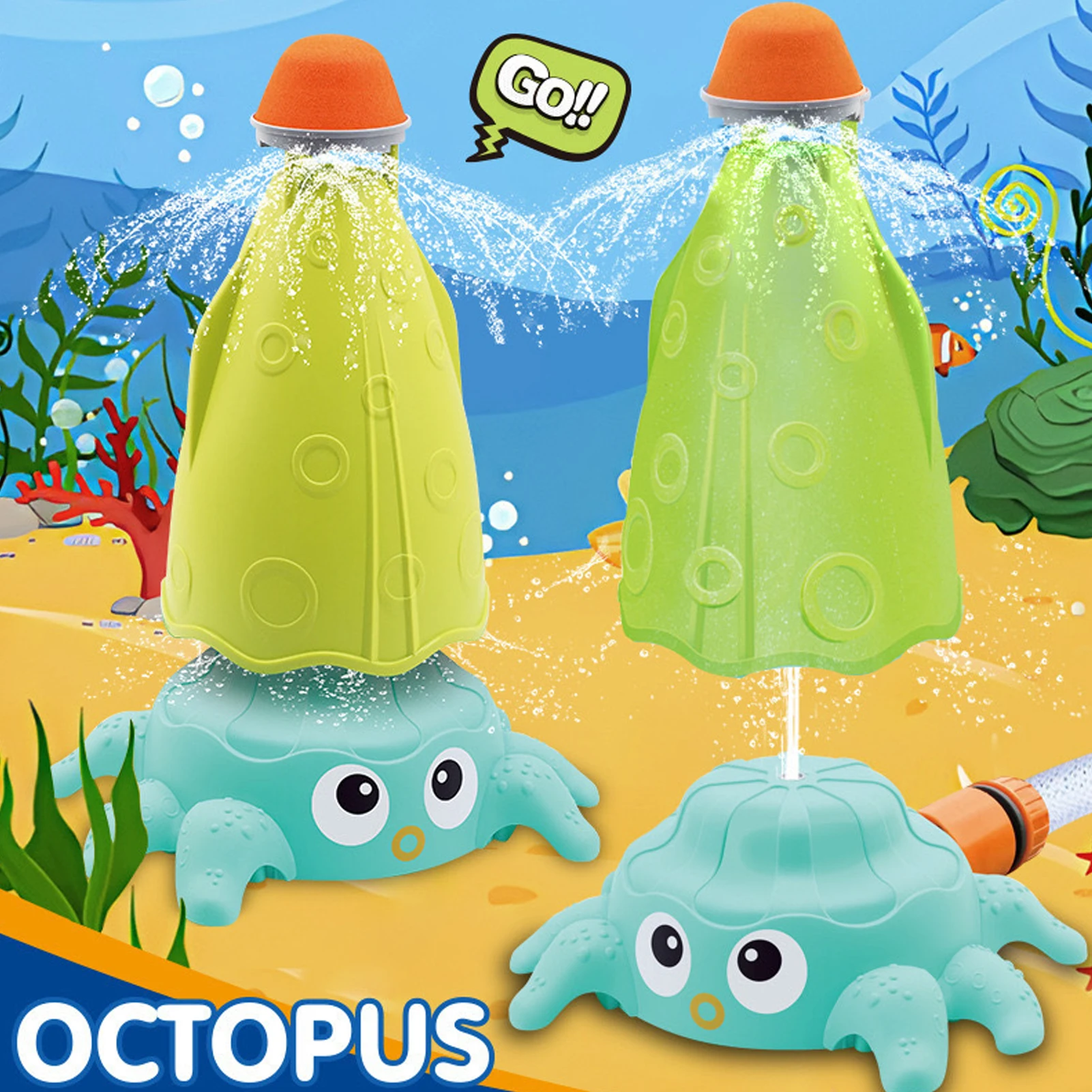 1 Set Per Bambini All'aperto Polpo Spruzzo D'acqua Giocattolo Acqua Scena Rotante Giocattolo Sprinkler Set Collezione Regalo Per Bambini Ragazzi Ragazze Fuori