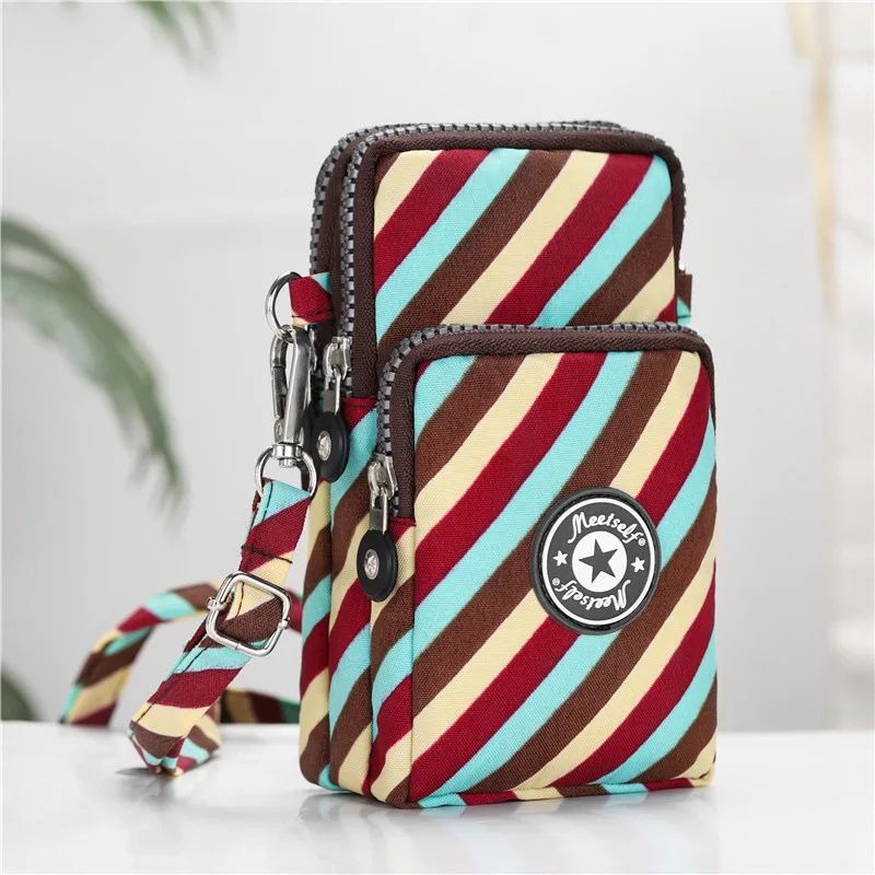 حقيبة هاتف عمودية عصرية ومتعددة الاستخدامات، ومحفظة عملات معدنية للسيدات، وحقيبة كروس بكتف واحد