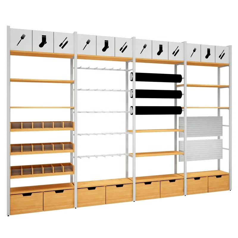 

Custom. Keway Hot-Selling Metal & Wood Storage Display Rack Jewelry Store Boutique Stationery Store Premium Display Standing