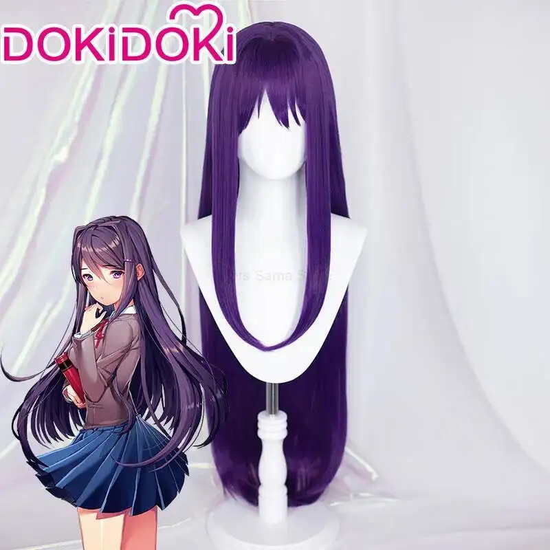 

DOKIDOKI Heartbeat Literature Club Yuri Cosplay Wig Purple Long Straight Hair Halloween Cosplay Wig