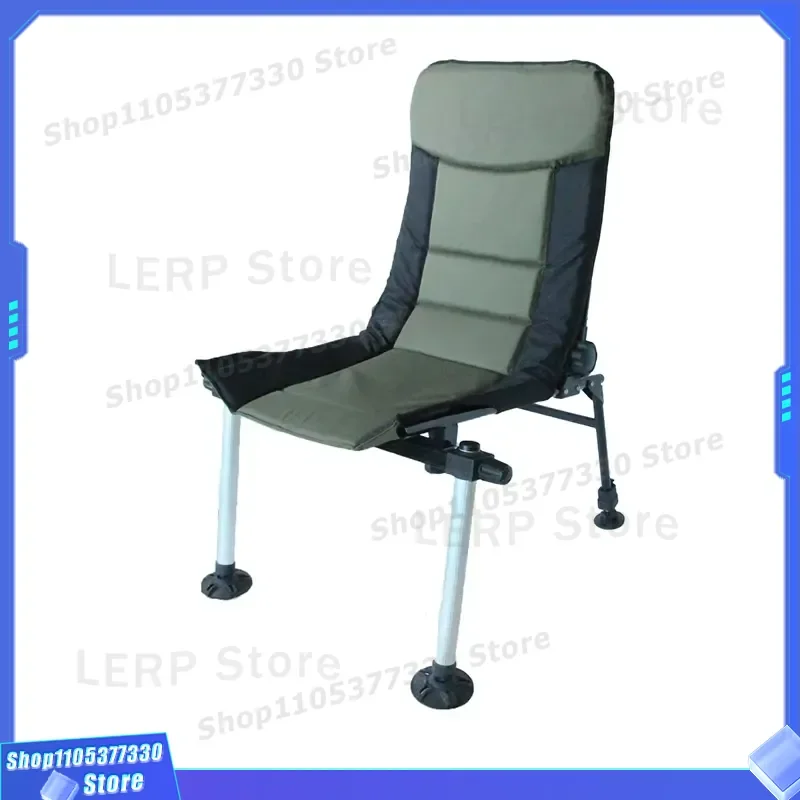 Heavy Duty Steel Carp Fishing Chair Durable Outdoor Seat with Removable Cushion Portable Folding Camp Stool for Anglers