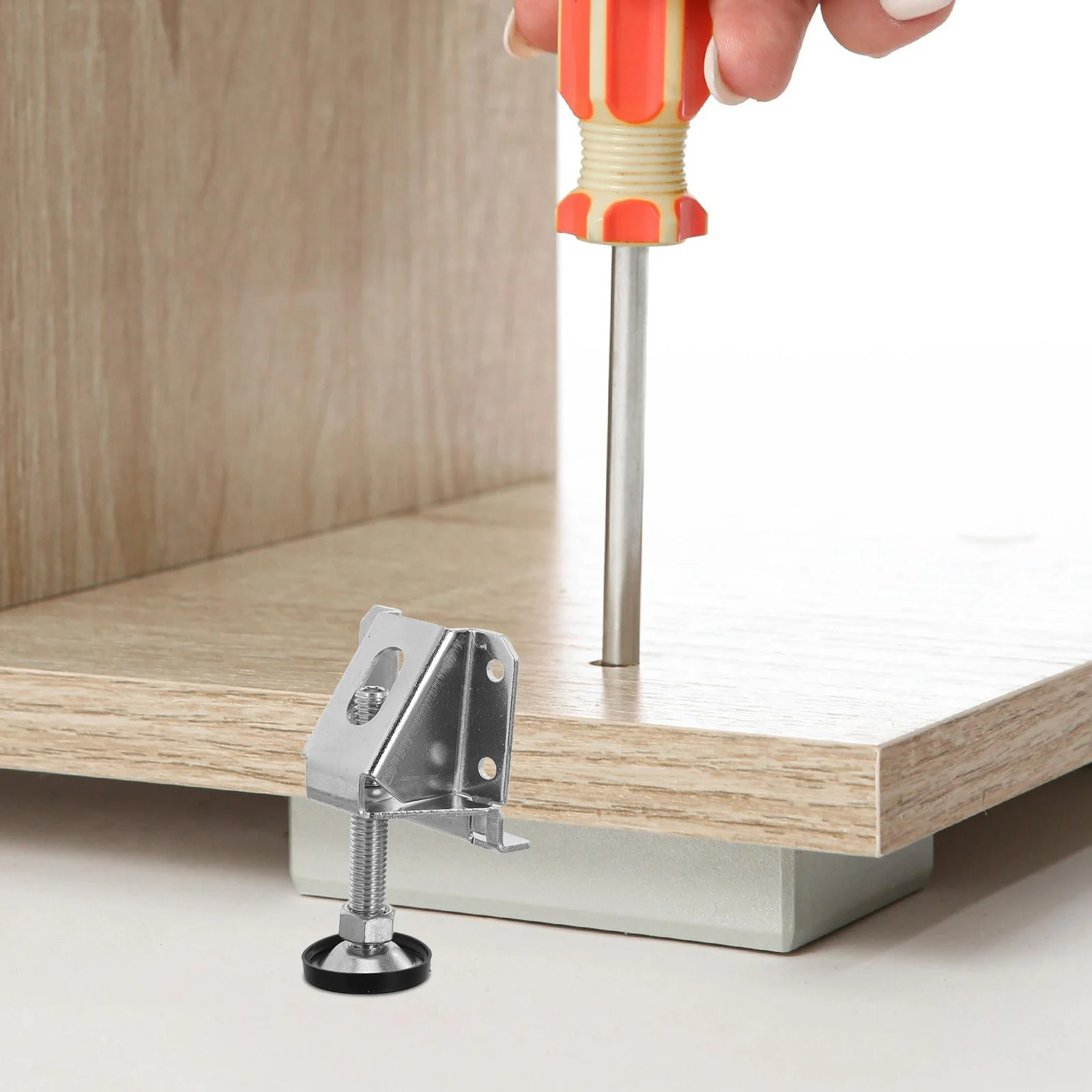 

8Pcs Heavy Duty Cabinet Leveling Feet Adjustable Furniture Pads Anti Slip Design for Tables Shelving Units Cabinet Leveling Feet