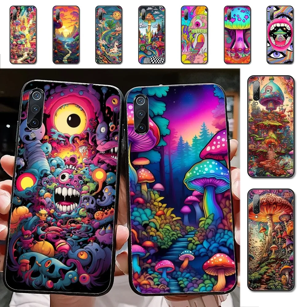 Weird Trippy Mushroom Psychedelic Art Phone Case For Xiaomi Mi 5X 8 9 10 11 12 lite pro 10T PocoX3pro PocoM3 Note 10 pro lite