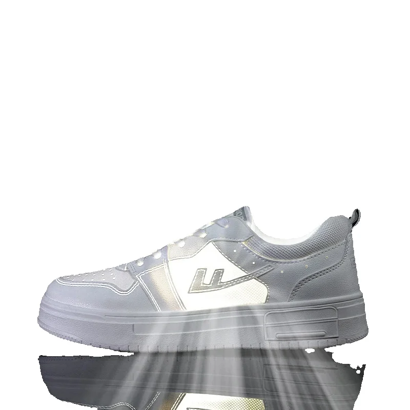 Witte ademende skateboardschoenen van mesh voor dames casual_voghion.com