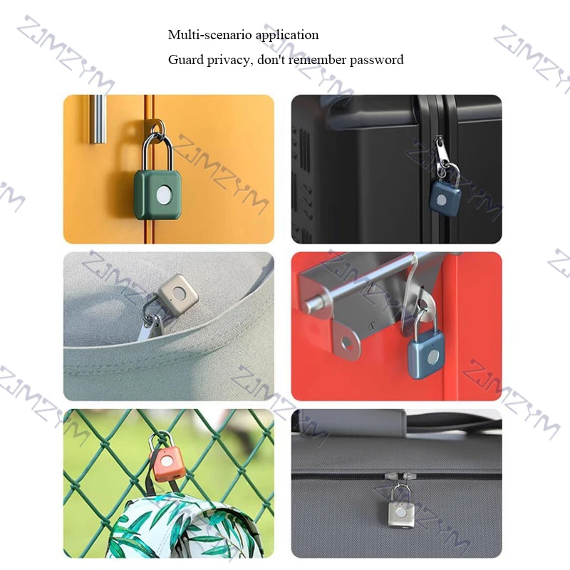 Imagem -06 - Portátil Smart Fingerprint Lock Fechaduras de Segurança Eletrônicas Cadeado sem Chave para Bagagem e Bolsa Desbloqueio Usb