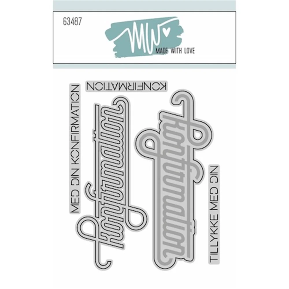 Konfirmation Script Words Die DIY Scrapbooking Greeting Card Embossing Template Mold New Metal Cutting-Dies Paper Carft Cut Mold