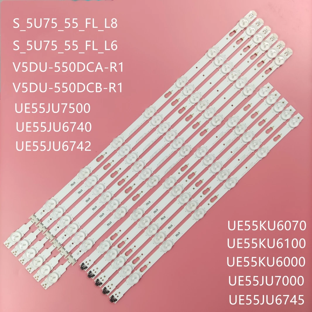 12pcs LED Strip For UE55MU6120K UN55KU6500 BN96-39659A V5DU-550DCA-R1 V5DU-550DCB-R1 BN96-40099A BN96-40100A