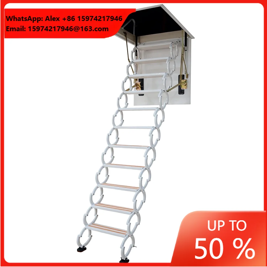 Low MOQ Customization Invisible Pull Down Retractable Ceiling Attic Ladder
