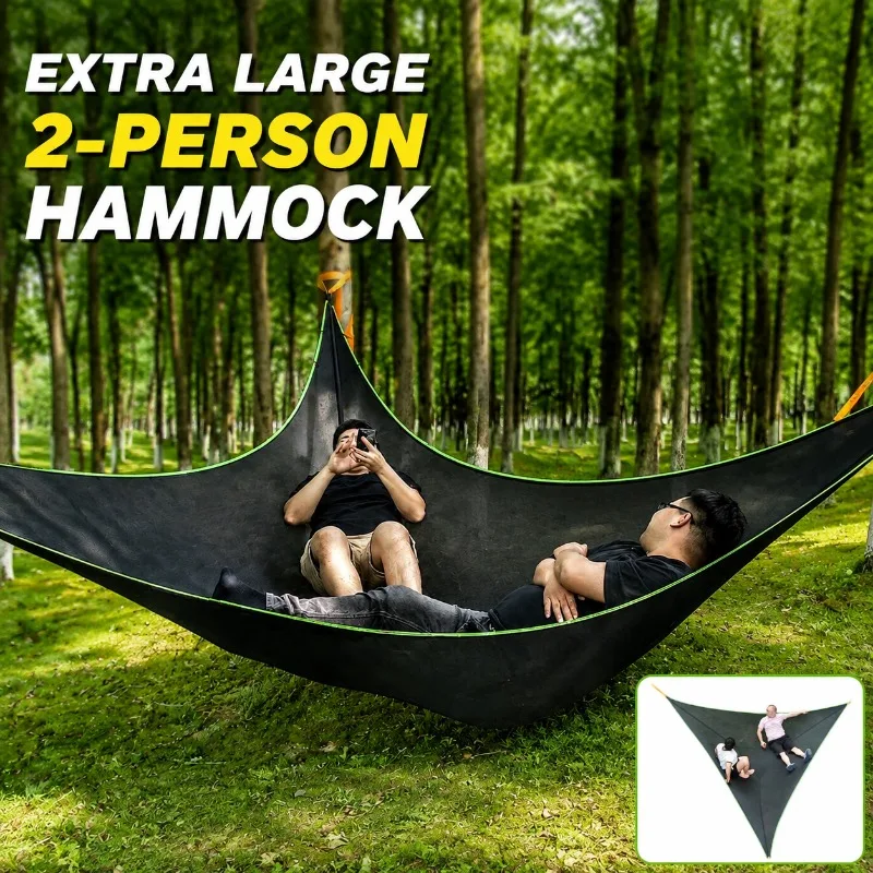 Widened Durable Triangular Hammock with Super‑strong Load‑bearing Capacity Spacious Hanging Bed for Adult Family Trips Reliable