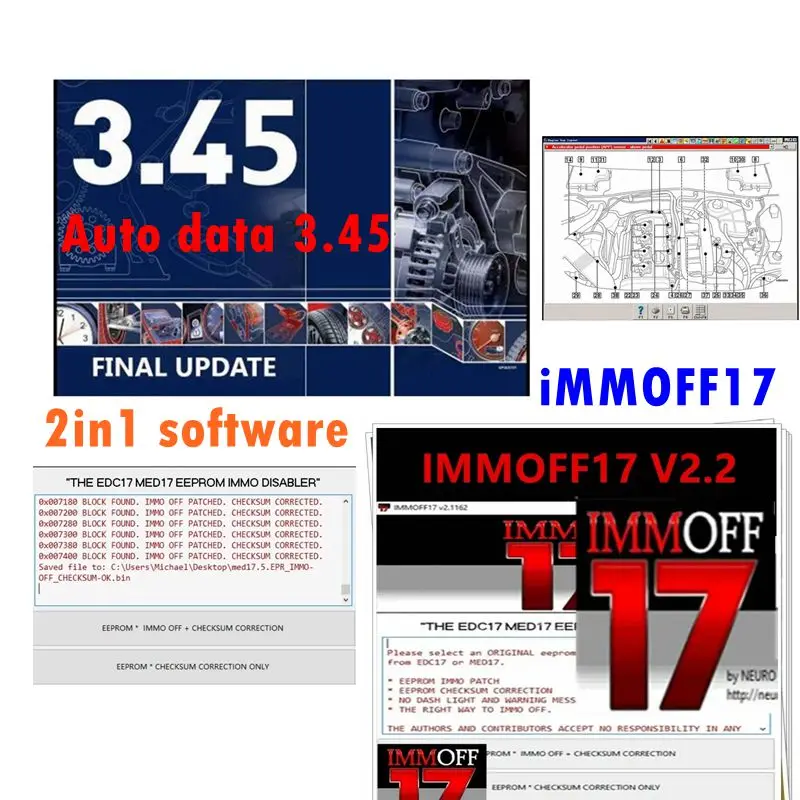 

Горячее программное обеспечение iMMOFF 17 2025 года, EDC17 Immo Off, программа ЭБУ, НОУЛЕЖНОЕ УСТАНОВЛЕНИЕ Immoff 17 Disabler + автоматические данные 3,45, программное обеспечение для авторемонта