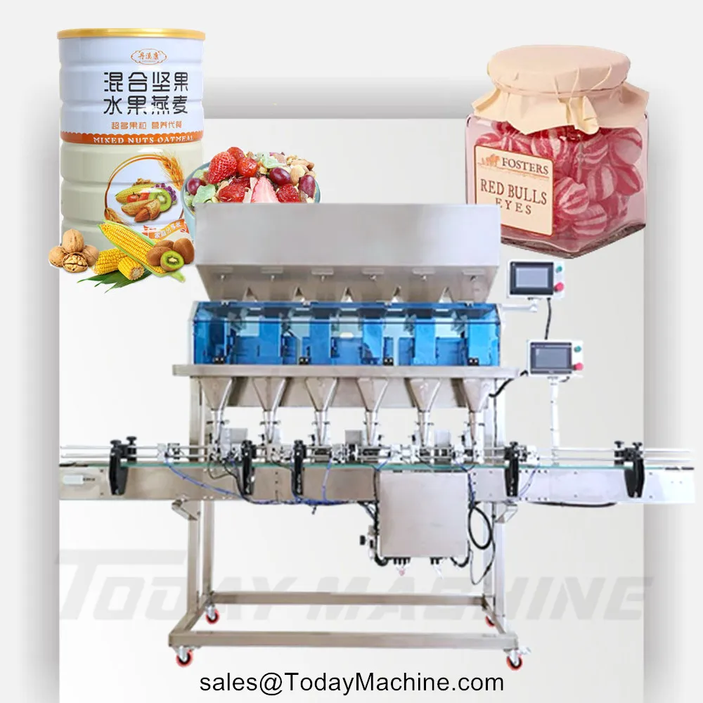 Automatische Abfüllmaschine für Snacks, Lebensmittel, Mais, Granulat, Wiegeflaschen
