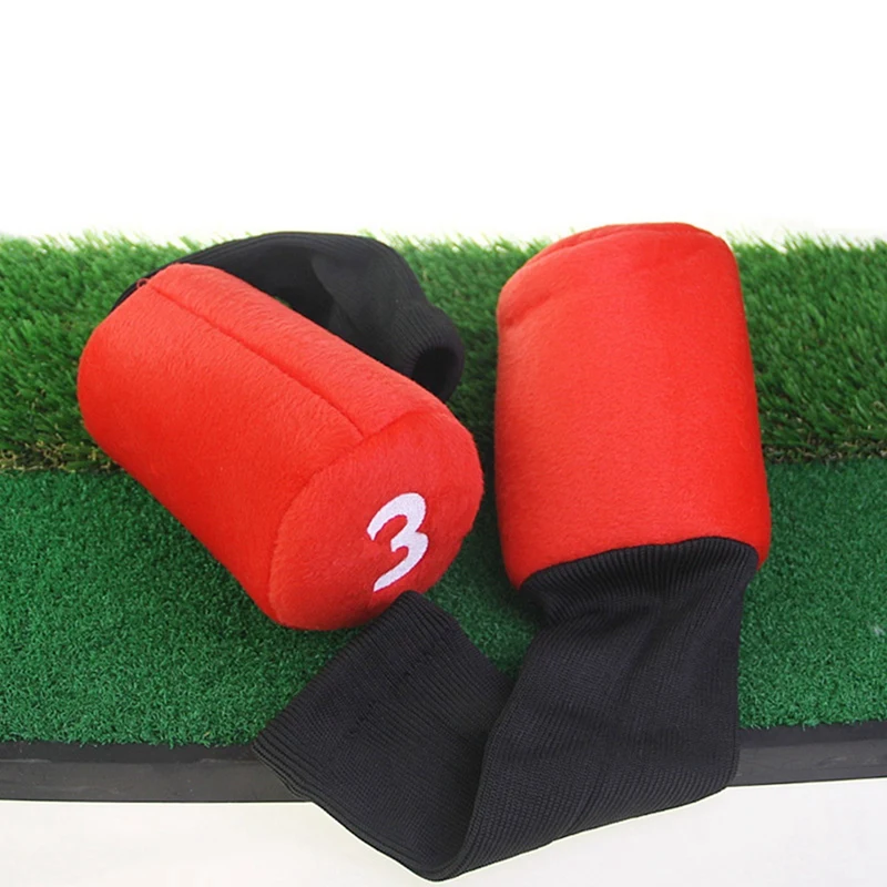 3-Piece Golf Club Head Covers 1, 3, 5 Wood Head Cover Replacement Bulkhead Covers Fairway Wood Cap Covers