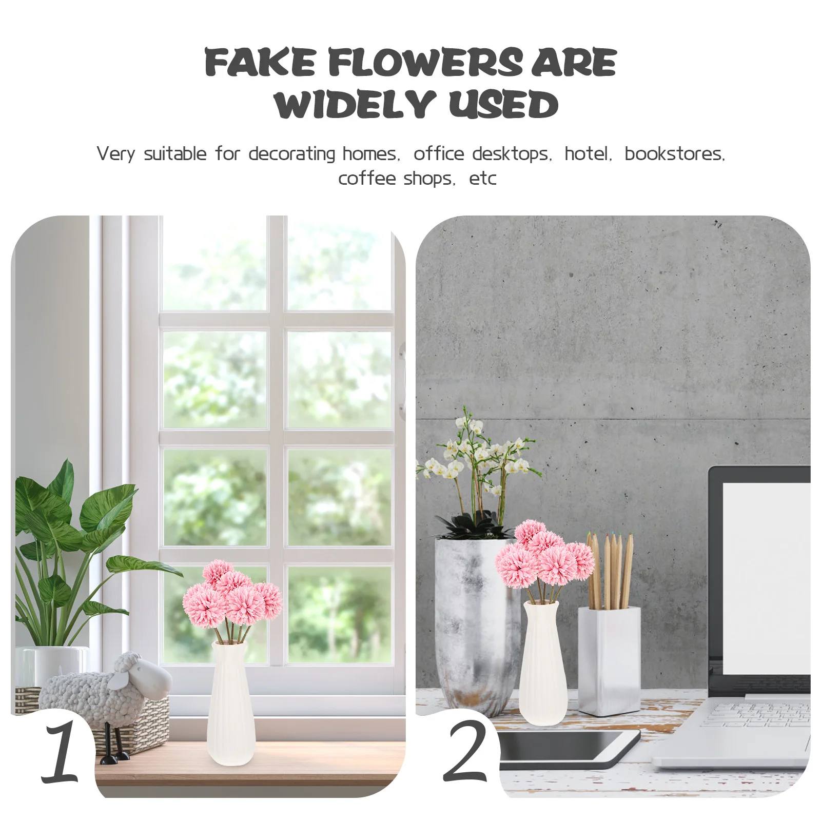 

6pcs Simulation Chrysanthemum Hydrangea Artificial Flower Bouquet Long Lasting Home Decor Wedding Party Diy Decoration Indoor