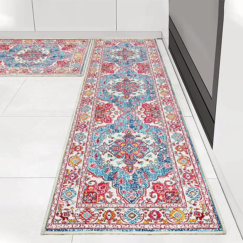 Long Kitchen Mat American Style Living Room Area Rug Non-slip Hallway Window Floor Mats Persian Bedroom Carpets Bedside Rug