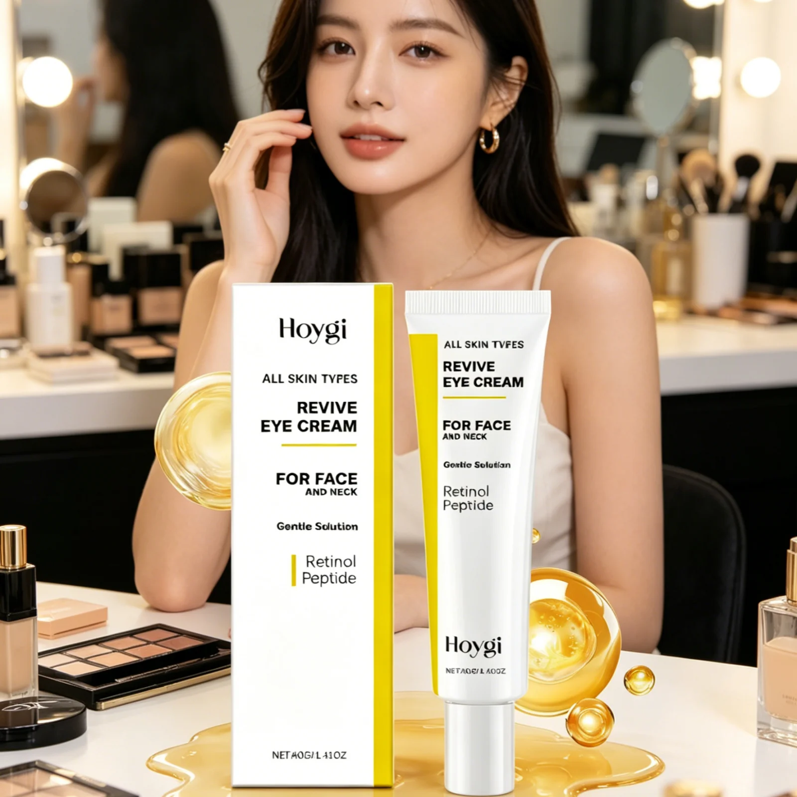 Hoygi Eye Cream Reduce Fine Lines Brightening Skin Firming Delicate Skin Moisturizing Radiance Renewal Gentle Anti Aging Cream