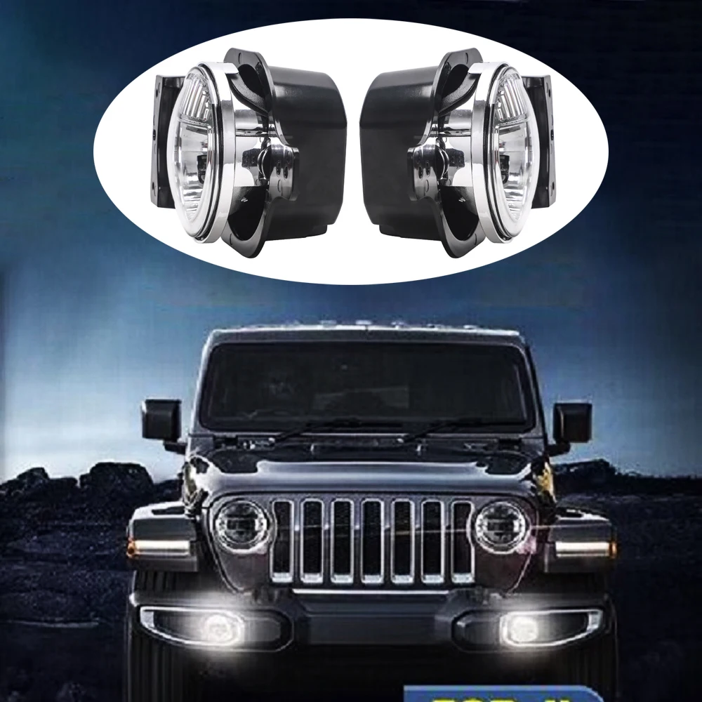 

Lantsun JL1084 Fog Lamp 1-pair ABS LED Front Bumper Fog Lamp for Jeep for Wrangler JL2018+