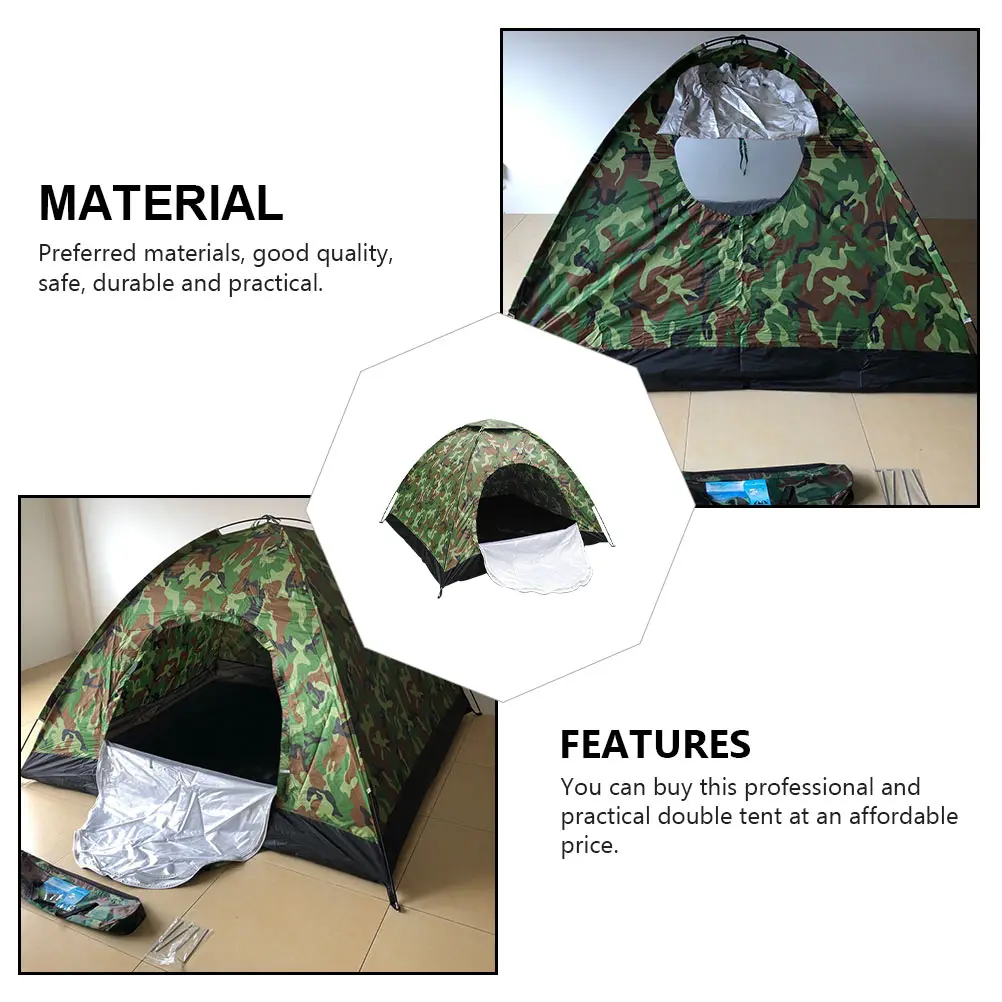 

Outdoor Tent Hiking Instant Double Resident Camping Emergency Travel Camouflage