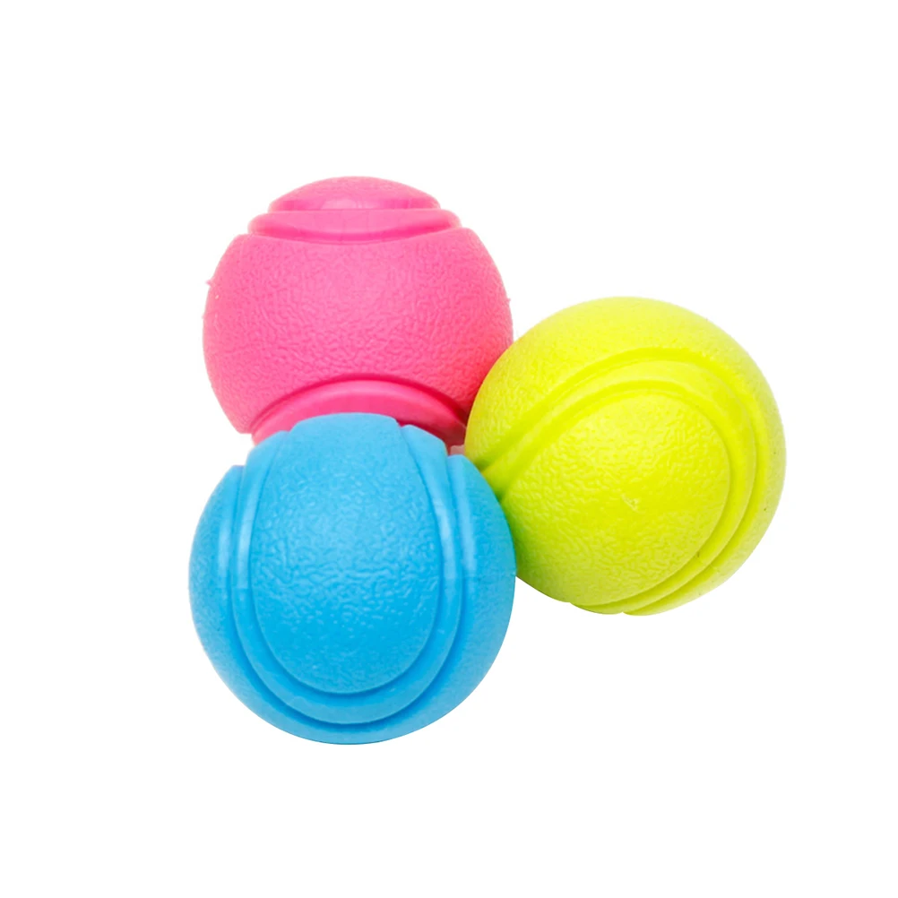 

Dog Chew Balls 4.5cm Sturdy Teeth Cleaning Pet Tennis Ball Interactive Training Biting Small Medium Dogs Dog Chew Balls