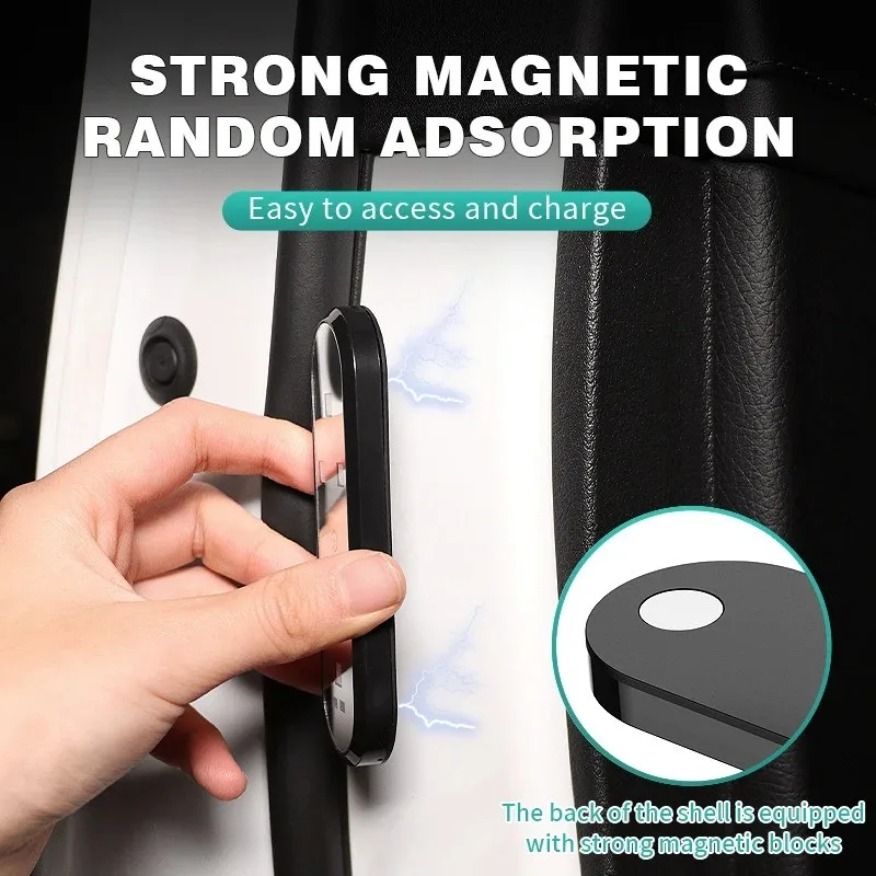 Spia per portiera dell'auto, lampada per proiettore di benvenuto a LED universale con logo personalizzato per la maggior parte delle auto, luce ambientale di sicurezza anticollisione