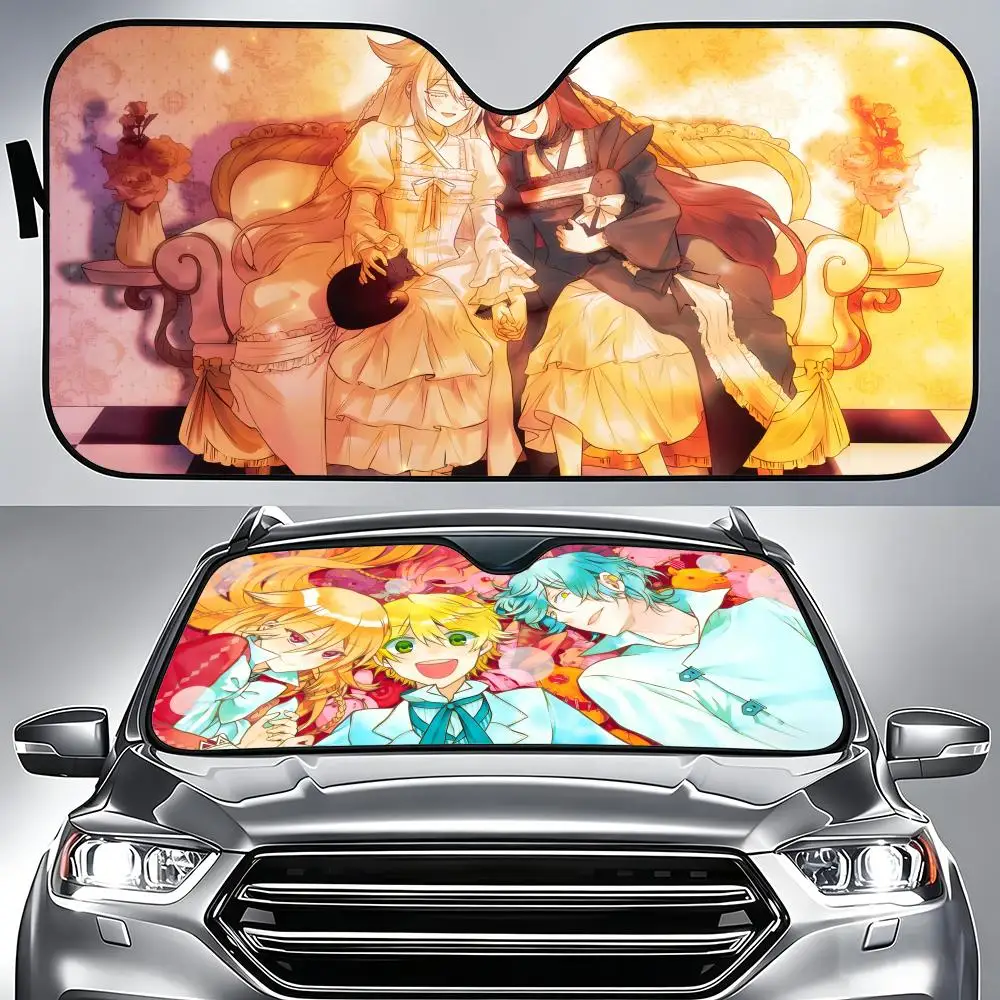 

Anime P-Pandora H-Hearts Sun Visor Aluminum Foil Windshield Sunshade, UV Protection Heat Insulation Reusable