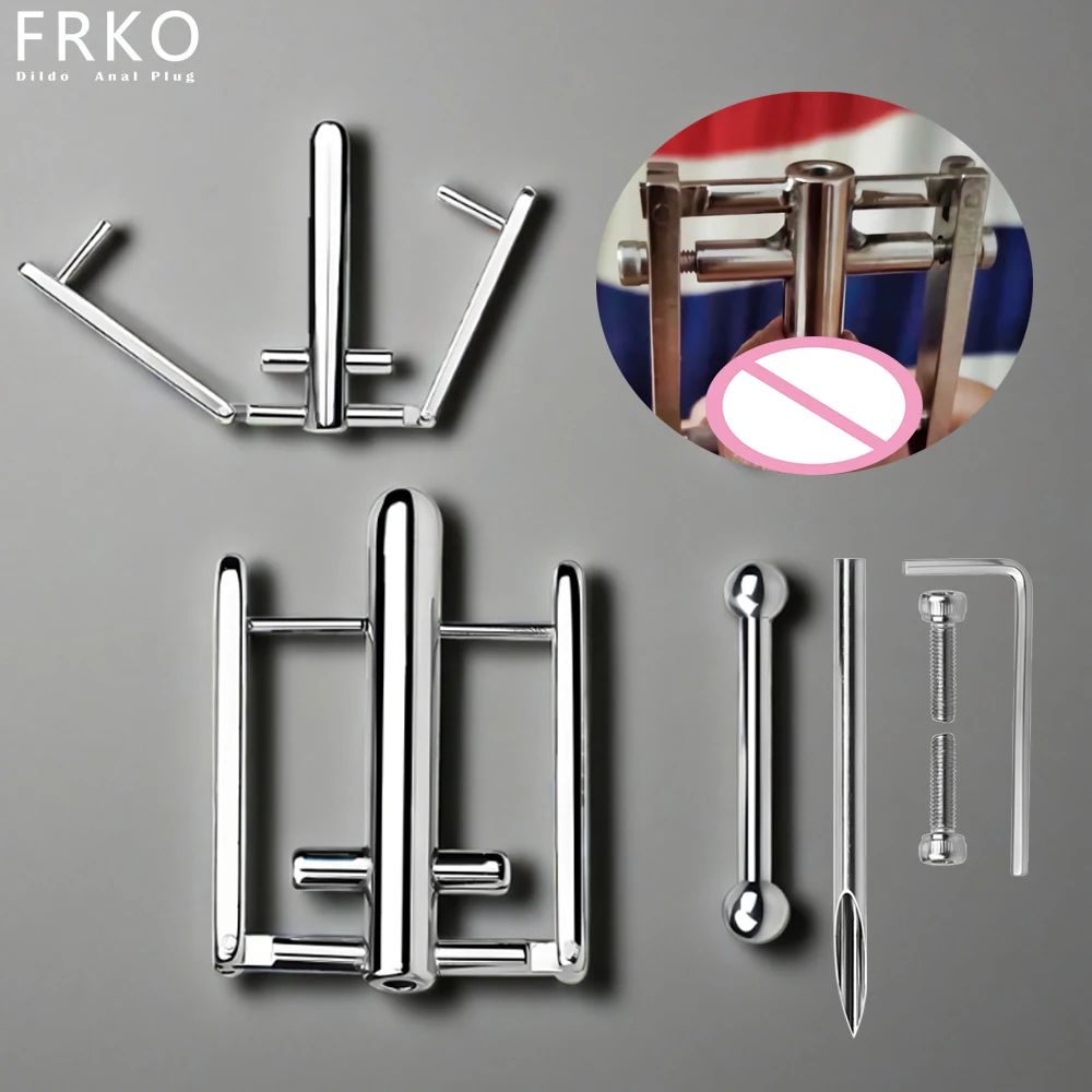 FRKO PA Perforation Piercing Metal CBT Chastity Cage BDSM Alternative Sex Toys Experience The Ultimate Male Penis Plug Sexshop 2