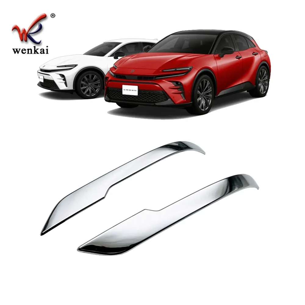

Car Body ABS Chrome Back Rear View Side Mirror Eyebrow Stick Trim Frame 2PCs For Toyata CROWN SPOTR 2023 2024 2025 +