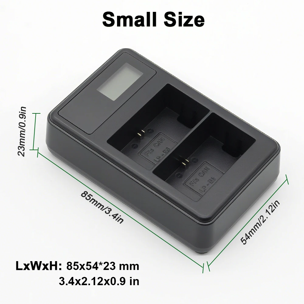 LP-E8 LCD Dual Battery Charger For Canon Rebel T2i T3i T4i T5i 550D 600D 650D 700D Kiss X4 X5 X6i X7i Camera