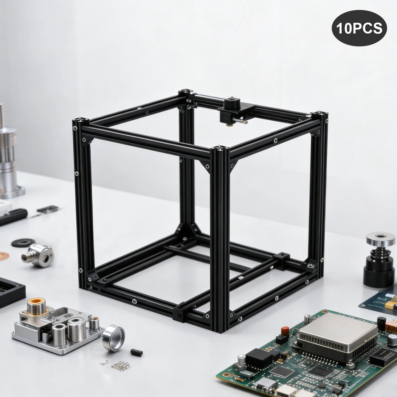 

10 шт. алюминиевых профилей 6063 с Т-образным пазом, длина 1 м, линейная направляющая для промышленного оборудования с процессом оксидации, для 3D-принтеров и DIY-проектов