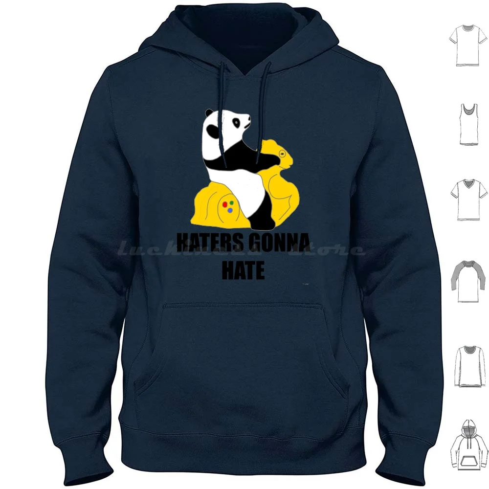 Haters Gonna Hate : Panda Hoodie cotton Long Sleeve Haters Gonna Gon Going To Hate Panda Bear Meme Internet Funny Comic