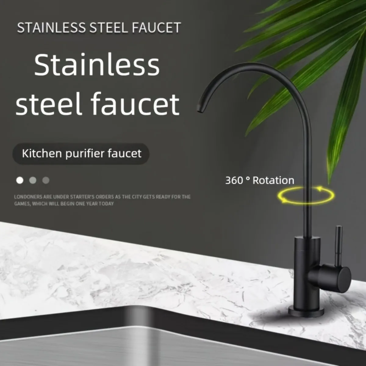 

304 stainless steel kitchen faucet with ceramic valve core, water saving, rotating, direct drinking water filtration system