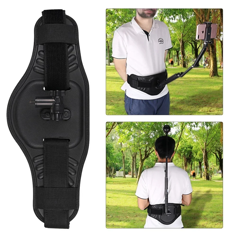 For Gopro 12/DJI insta360 one X3 Action 4 Camera Stand Adjustable Waist Belt Stand Mobile Phone Selfie Waist Stand Accessories