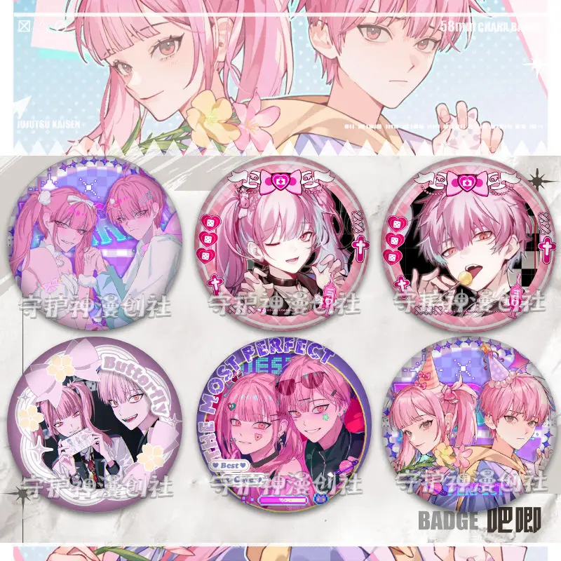 

6 шт. аниме LINK CLICK Charles Jo Nora Li Lixixi значок брошь мультяшные булавки DIY украшения рюкзак костюмы аксессуары для одежды