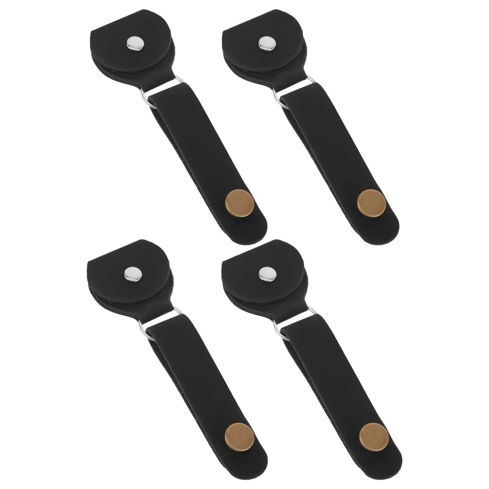 4Pcs Guitar Strap Locks Set Vintage PU Headstock Adapter Tie Acoustic Electric Ukulele Portable Picks Case Guitar