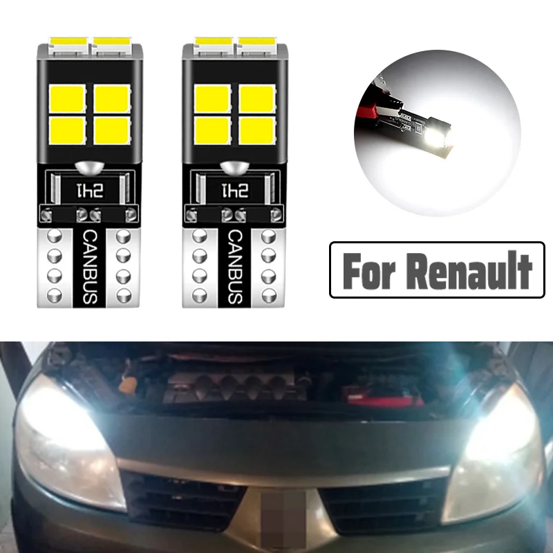 2x LED Clearance Light Lamp Bulb W5W T10 For Renault Avantime Alaskan Captur Dokker Duster Espace 3 4 Fluence Grand Scenic Modus