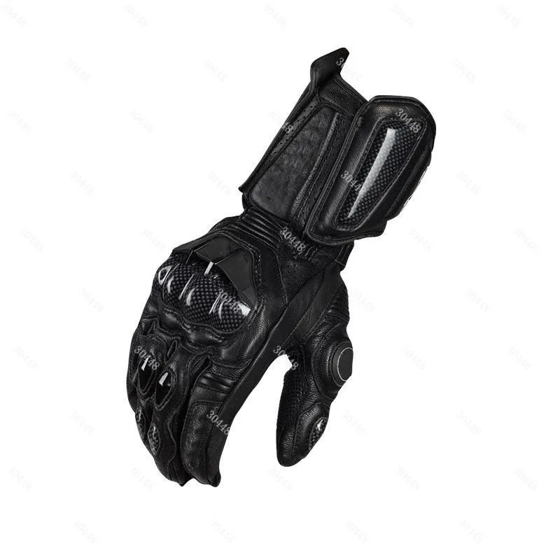 

Перчатки Jaguar с сенсорным экраном из углеродного волокна, кожаные длинные мотоциклетные перчатки для езды