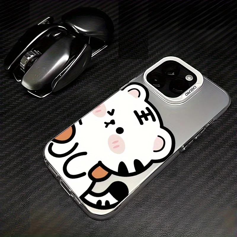 

Cute couple phone case for iPhone 16 15 14 13 12 11 Pro/ Max/Plus anti-fingerprint shock-proof rear cover
