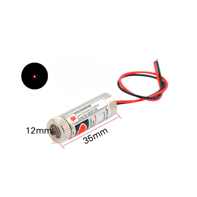 650nm 5mW Red Point / Line / Cross Laser Module Head Glass Lens Focusable Industrial Class