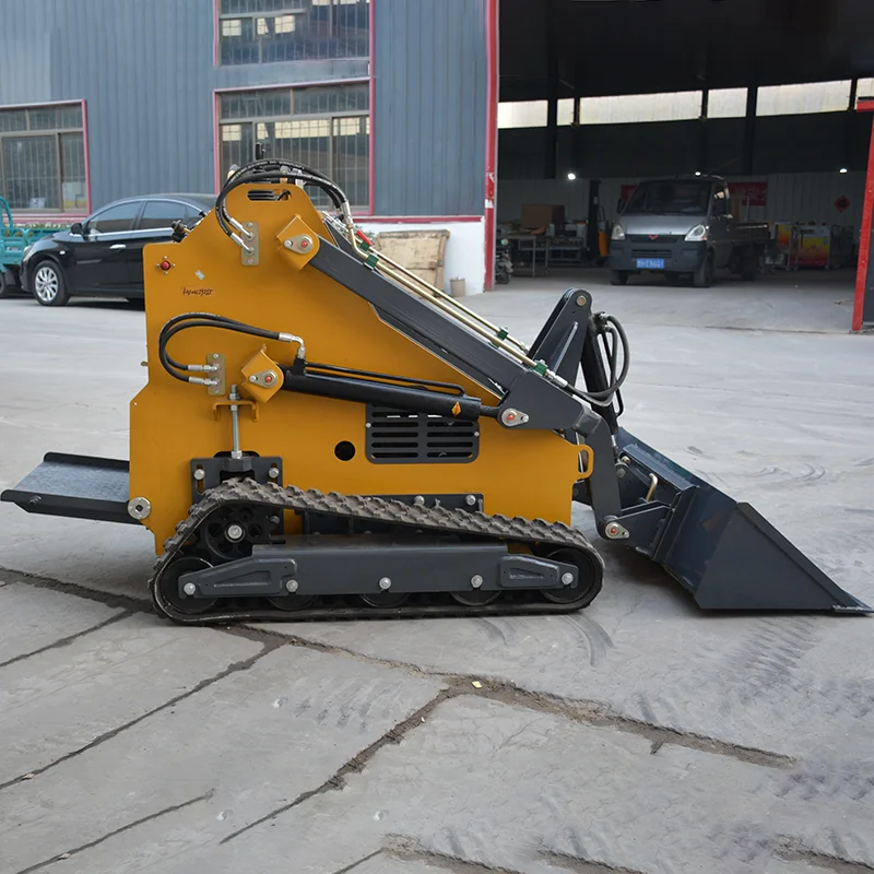 Customized mini ride skid steer loader micro side loader EPA CE 25hp small wheel diesel wood loader