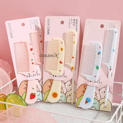 2pcs Hairdressing Comb Anti-static Pointed Tail Combs for Girls Children Cute Strawberry Fruit Women Hair Comb Styling Tool