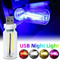 Car 5V Night Light LED Filament Lamp Portable Lighting Plug Play USB Lamp Decorative Atmosphere Lamps for Environmentled Lights