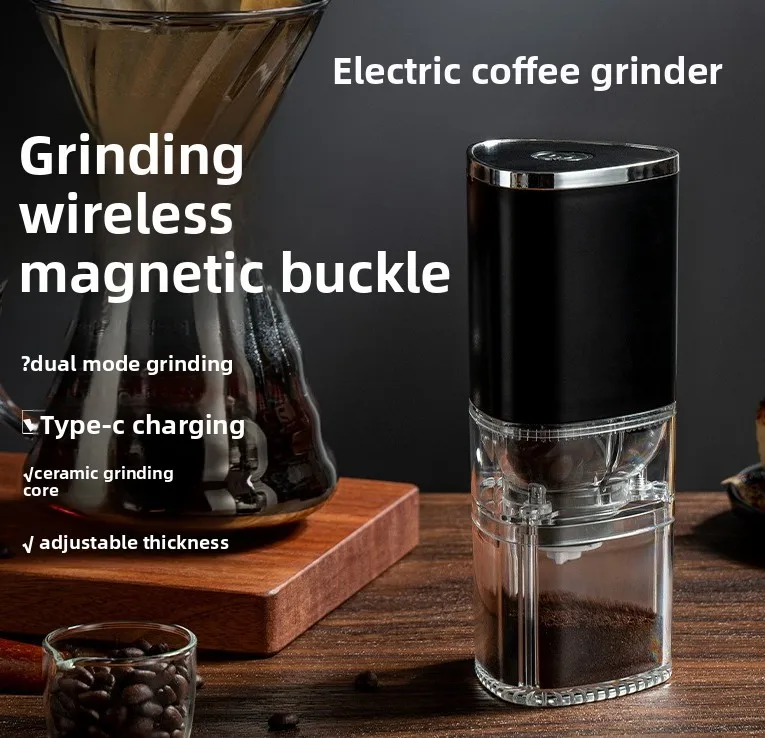 

Fully Automatic Coffee Bean Grinder Household Small Electric Coffee Bean Grinder Portable Magnetic Dual-mode Charging Grinder